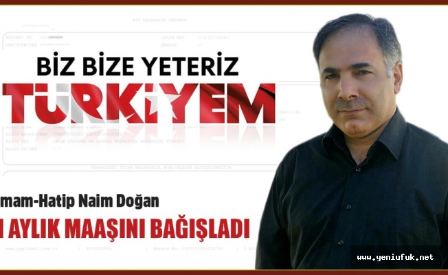 İmam-Hatip Maaşını Bağışladı