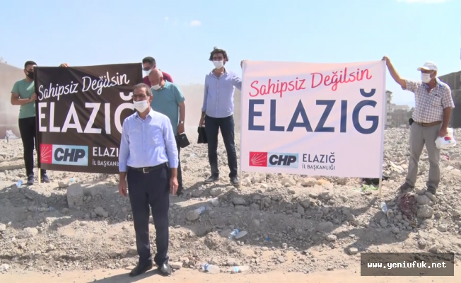 CHP, “Sahipsiz Değilsin Elazığ” Pankartı Açtı