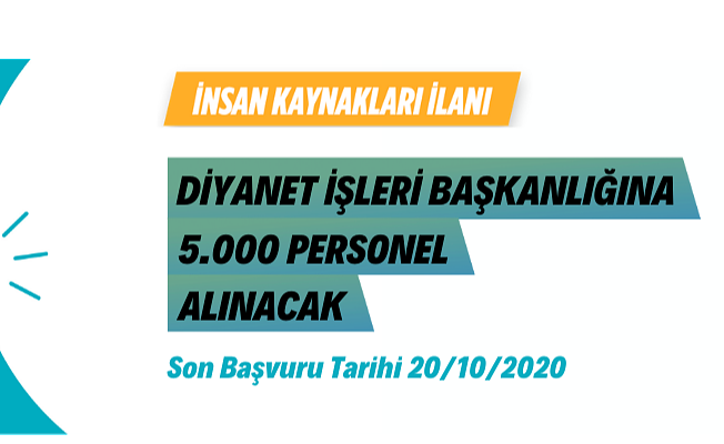 Diyanet İşleri Başkanlığına 5.000 Kur’an Kursu Öğreticisi, İmam-Hatip ve Müezzin Kayyım alınacaktır