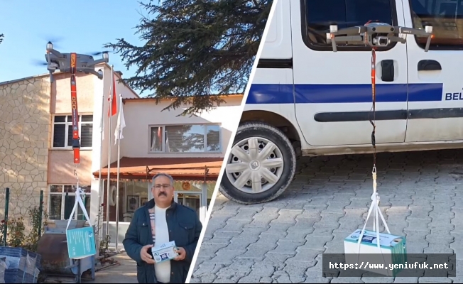 Ağın Belediyesi Drone İle Maske Dağıttı