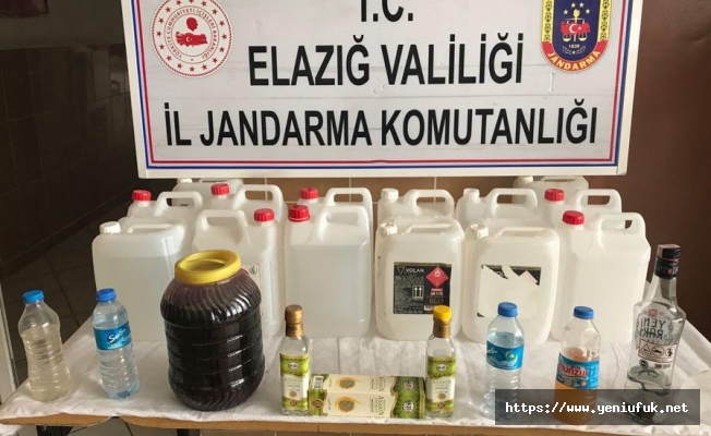 Elazığ'da sahte içki ve kaçak ürün operasyonunda 2 şüpheli yakalandı