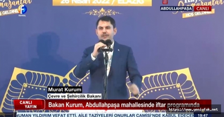 Bakan Kurum, Abdullahpaşa Mahallesinde İftar Yaptı