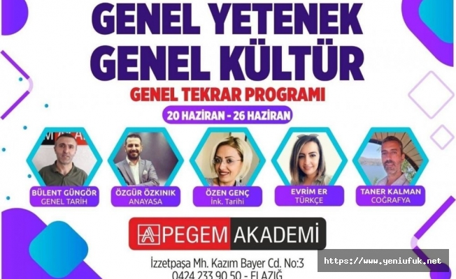 ELAZIĞ BELEDİYESİ’NDEN ÜCRETSİZ KPSS TEKRAR DERSLERİ