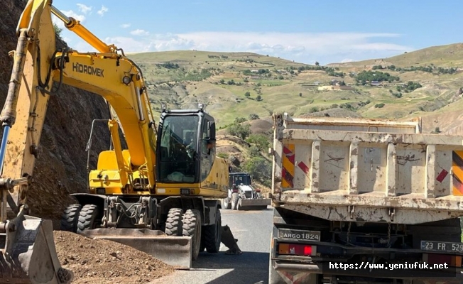 ELAZIĞ İL ÖZEL İDARESİ,  YOL ÇALIŞMALARINI DEVAM ETTİRİYOR