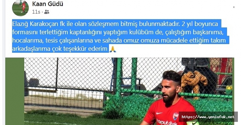 ELAZIĞ KARAKOÇAN FK'YA VEDA ETTİ