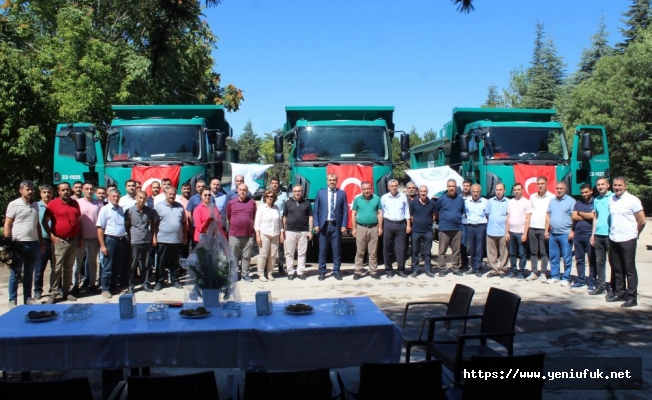 DSİ 9. BÖLGE MÜDÜRLÜĞÜ ARAÇ FİLOSUNA 3 ADET DAMPERLİ KAMYON KATTI