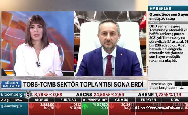 ARSLAN, FİNANSMANA ERİŞİM SORUNUNU BLOOMBERG HT’DE DEĞERLENDİRDİ