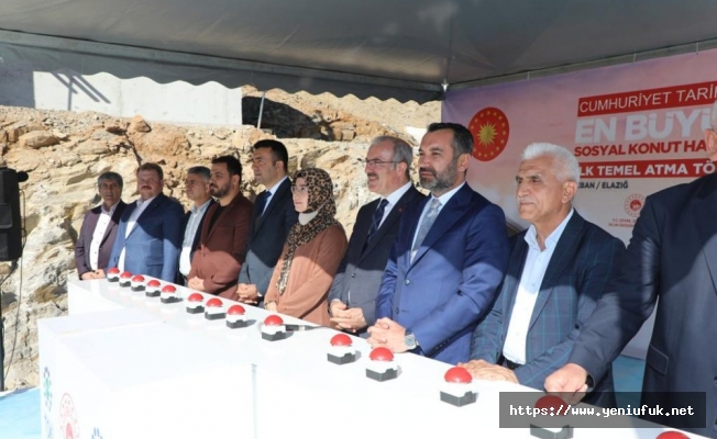 ERDOĞAN'IN KATILIMIYLA KEBAN'DA 88 KONUTUN TEMELİ ATILDI