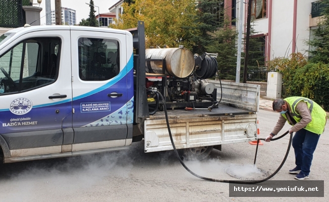 ELAZIĞ BELEDİYESİ LARVA İLE MÜCADELE ÇALIŞMALARINI SÜRDÜRÜYOR