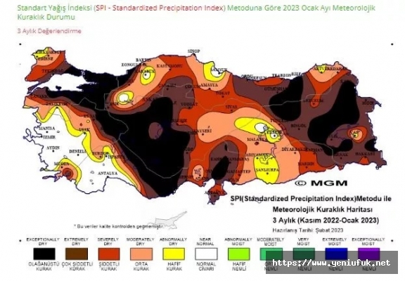 Elazığ Hafif Kurak!