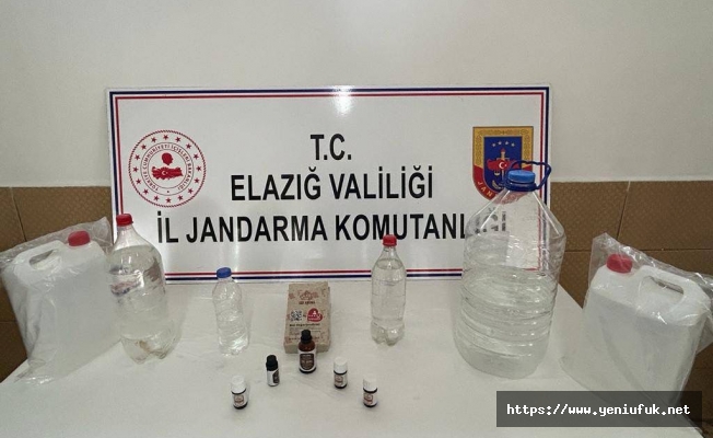 Elazığ'da sahte içki operasyonu: 1 gözaltı
