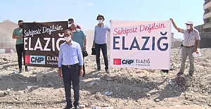 CHP, “Sahipsiz Değilsin Elazığ” Pankartı Açtı