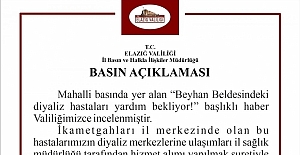 “DİYALİZ HASTALARIYLA İLGİLİ GEREKLİ ÇALIŞMALAR BAŞLATILMIŞTIR”