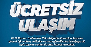 ELAZIĞ BELEDİYESİ’NDEN YKS’YE GİRECEK ÖĞRENCİLERE ÜCRETSİZ ULAŞIM HİZMETİ