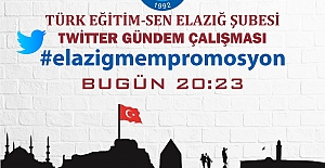 TÜRK EĞİTİM SEN TWİTTER’DA #ELAZİGMEMPROMOSYON ETİKETİ BAŞLATACAK