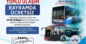 Bayramda Ücretsiz Ulaşım Hizmeti