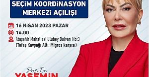 Prof. Dr. Yasemin Açık’ın Seçim Koordinasyon Merkezi Pazar Günü Açılıyor