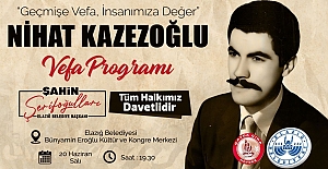 Nihat Kazezoğlu’na Vefa Programı Düzenleyecek