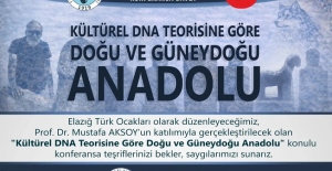Elazığ Türk Ocağı “Kültürel DNA Teorisine Göre Doğu Ve Güneydoğu Anadolu” Konulu Konferans Düzenleyecek